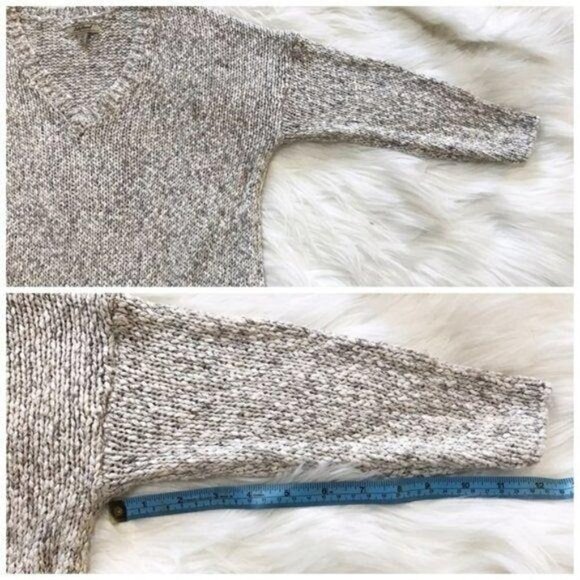 Lucky Brand Marled V-Neck Sweater Size XS, Beige, natural - Picture 6 of 8